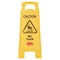 Rubbermaid Commercial Caution Wet Floor Floor Sign, Plastic, 11 x 12 x 25, Bright Yellow FG611277YEL - alternate 4